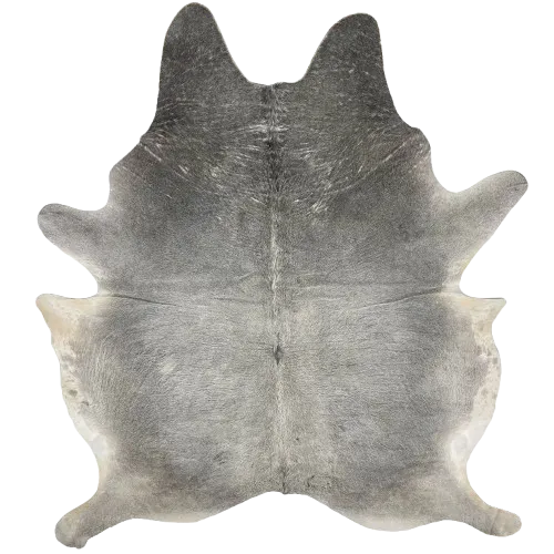 XL Two-Tone Gray Brazilian Cowhide, 1 brand mark - 8' x 6'4" (BRGR266)