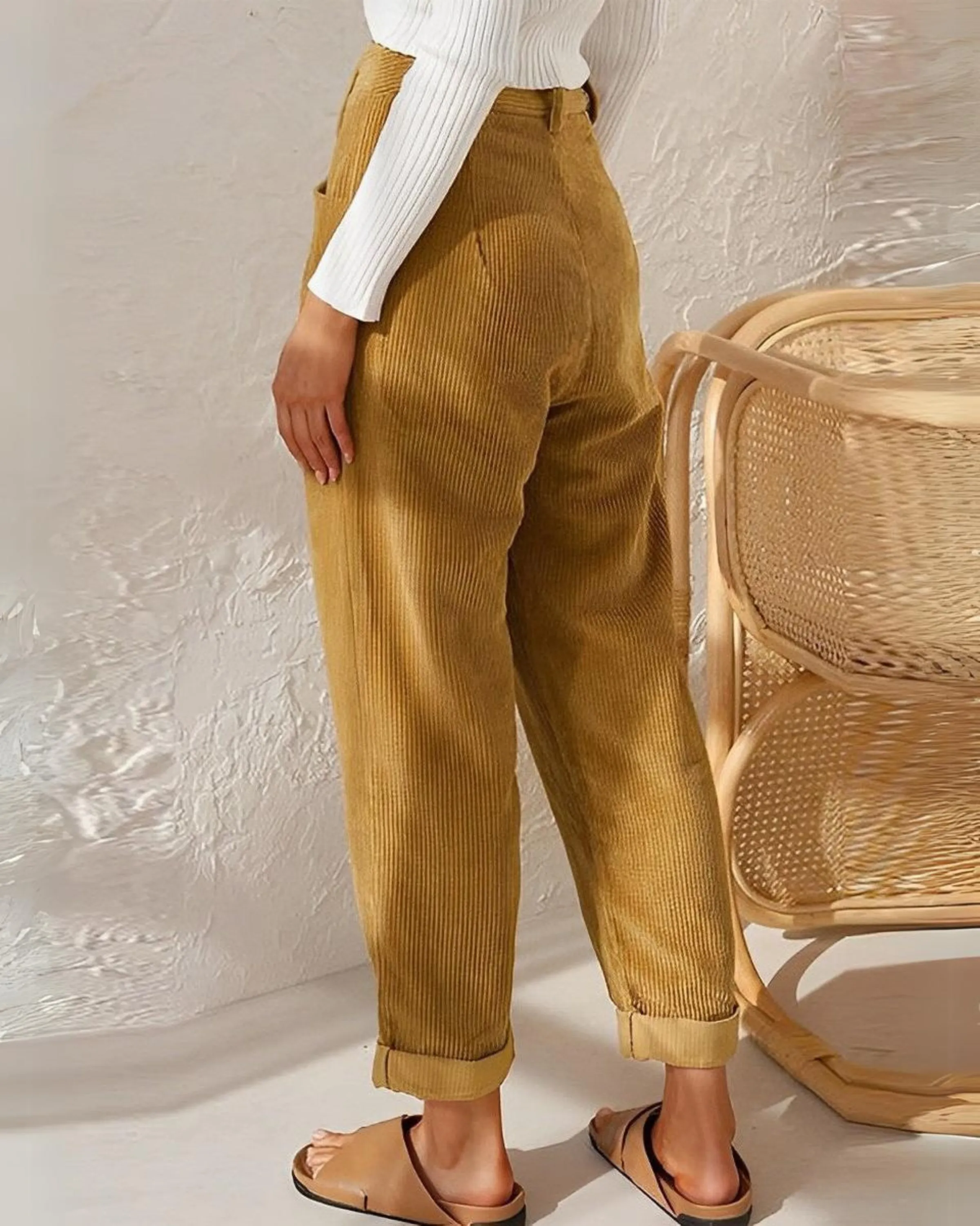 Yolanta - Stylish Corduroy Trousers