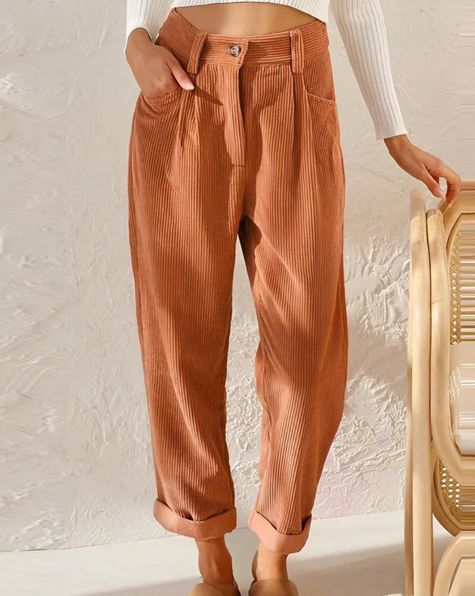 Yolanta - Stylish Corduroy Trousers