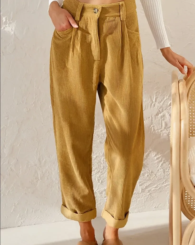 Yolanta - Stylish Corduroy Trousers